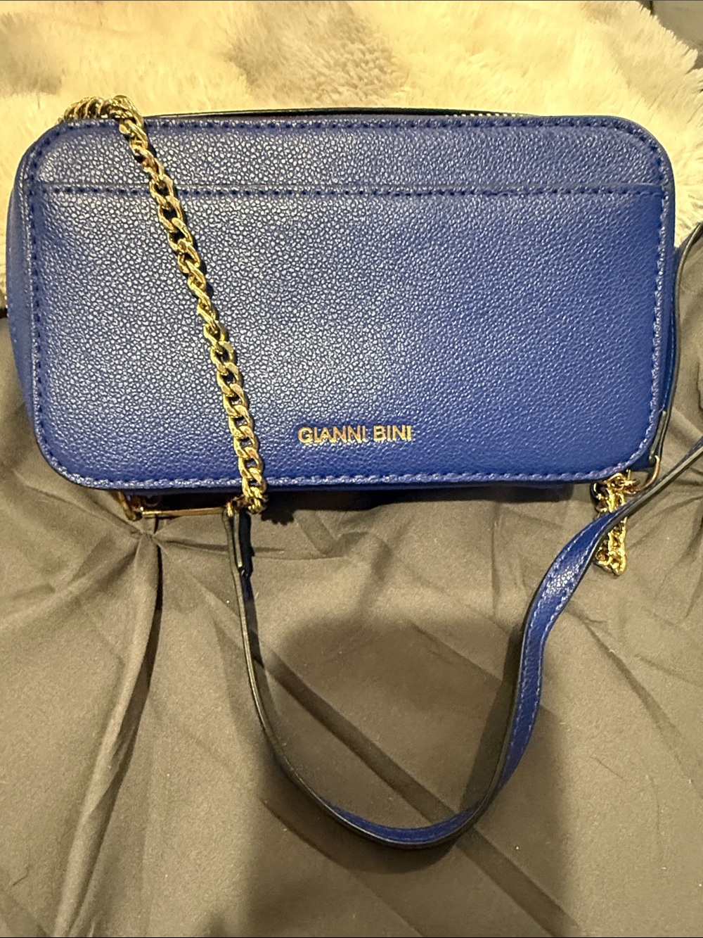 Gianni Bini Royal Blue Chain Crossbody Bag